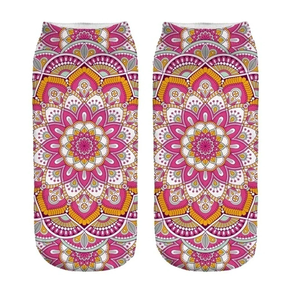 Colorful Mandala Bohemian Ankle Socks